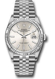Rolex Steel Datejust 36 Watch - Fluted Bezel - Silver Index Dial - Jubilee Bracelet - 2019 Release - 126234 sij