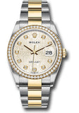 Rolex Steel and Yellow Gold Rolesor Datejust 36 Watch - Diamond Bezel - Silver Jubilee Diamond Dial - Oyster Bracelet - 126283RBR sjdo