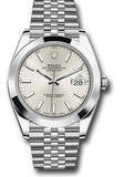 Rolex Steel Datejust 41 Watch - Smooth Bezel - Silver Index Dial - Jubilee Bracelet - 126300 sij