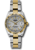 Rolex Steel and Yellow Gold Datejust 31 Watch - Fluted Bezel - Silver Index Dial - Oyster Bracelet - 178273 sio