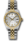 Rolex Steel and Yellow Gold Datejust 31 Watch - 24 Diamond Bezel - Silver Jubilee Diamond Dial - Jubilee Bracelet - 178343 sjdj