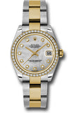 Rolex Steel and Yellow Gold Datejust 31 Watch - 46 Diamond Bezel - Mother-Of-Pearl Diamond Dial - Oyster Bracelet - 178383 mdo