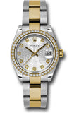 Rolex Steel and Yellow Gold Datejust 31 Watch - 46 Diamond Bezel - Silver Jubilee Diamond Dial - Oyster Bracelet - 178383 sjdo