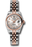 Rolex Steel and Everose Gold Rolesor Lady Datejust 26 Watch - Domed Bezel - Silver Jubilee Diamond Dial - Jubilee Bracelet - 179161 sjdj