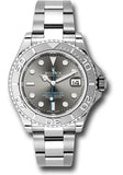 Rolex Steel and Platinum Rolesium Yacht-Master 37 Watch - Dark Rhodium Dial - 268622 dkrh