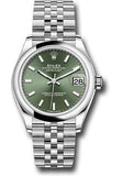 Rolex Steel and White Gold Datejust 31 Watch - Domed Bezel - Mint Green Index Dial - Jubilee Bracelet - 2020 Release - 278240 mgij