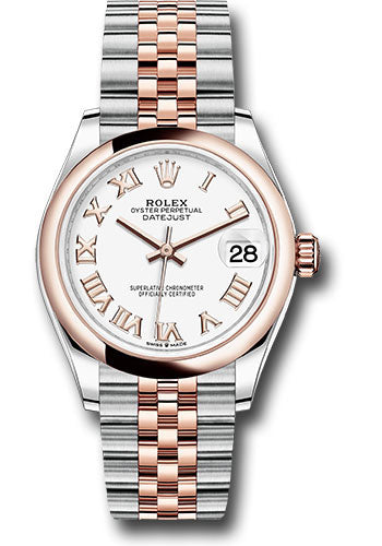 Rolex Steel and Everose Gold Datejust 31 Watch - Domed Bezel - Rose Index Dial - Jubilee Bracelet - 278241 wrj