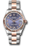 Rolex Steel and Everose Gold Datejust 31 Watch - Fluted Bezel - Chocolate Diamond Roman VI Dial - Oyster Bracelet - 278271 aubdr6o