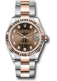 Rolex Steel and Everose Gold Datejust 31 Watch - Fluted Bezel - White Roman Dial - Oyster Bracelet - 278271 chodo