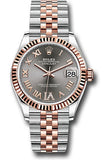 Rolex Steel and Everose Gold Datejust 31 Watch - Fluted Bezel - Mother-Of-Pearl Diamond Dial - Jubilee Bracelet - 278271 dkrhdr6j