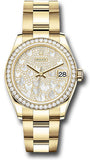 Rolex Yellow Gold Datejust 31 Watch - Diamond Bezel - Paved Mother-of-Pearl Butterfly Dial - Oyster Bracelet - 278288RBR pmopbo