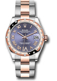 Rolex Steel and Everose Gold Datejust 31 Watch - 24 Diamond Bezel - Chocolate Diamond Roman VI Dial - Oyster Bracelet - 278341RBR aubdr6o
