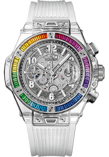 Hublot Big Bang Unico Sapphire Rainbow Watch - 42 mm - Skeleton Dial-441.JX.4802.RT.4099