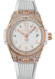 Hublot Big Bang One Click King Gold White Pave Watch - 39 mm - White Dial-465.OE.2080.RW.1604