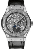 Hublot Classic Fusion Aerofusion Moonphase Titanium Diamonds Watch-517.NX.0170.LR.1104