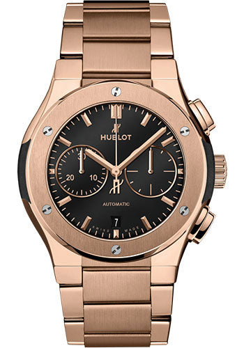 Hublot Classic Fusion Chronograph King Gold Bracelet Watch - 42 mm - Black Dial-540.OX.1180.OX