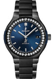 Hublot Classic Fusion Ceramic Blue Diamonds Watch-568.CM.7170.CM.1204