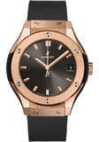Hublot Classic Fusion Racing Grey King Gold Watch - 33 mm - Gray Dial - Gray Lined Rubber Strap-581.OX.7081.RX