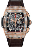 Hublot Spirit Of Big Bang King Gold Pave Watch - 45 mm - Sapphire Dial-601.OX.0183.LR.1704