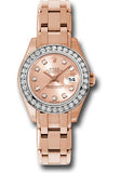 Rolex Everose Gold Lady-Datejust Pearlmaster 29 Watch - 34 Diamond Bezel - Pink Diamond Dial - 80285 pchd