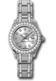 Rolex White Gold Lady-Datejust Pearlmaster 29 Watch - 32 Diamond Bezel - Silver Diamond Dial - 80299.74949 sd