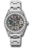 Rolex White Gold Datejust Pearlmaster 34 Watch - 34 Diamond Bezel - Goldust Dream Diamond Dial - 81159 gdd