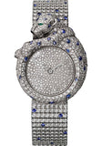 Cartier Feline de Cartier Watch - 43.13 mm White Gold Diamond Case - Diamonds Diamond Dial - Diamond Bracelet - HPI01146
