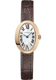 Cartier Baignoire Watch - 25.30 mm Pink Gold Case - Brown Alligator Strap - W8000017