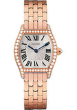Cartier Tortue Watch - 30 mm Pink Gold Set Diamond Case - Pink Gold Bracelet - WA501010