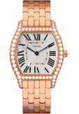 Cartier Tortue Watch - 39 mm Pink Gold Diamond Case - WA501012
