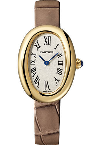 Cartier Baignoire 1920 Watch - 32 mm Yellow Gold Case - Taupe Strap - WGBA0007