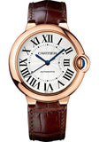 Cartier Ballon Bleu de Cartier Watch - 36.6 mm Pink Gold Case - Brown Alligator Strap - WGBB0009