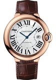 Cartier Ballon Bleu de Cartier Watch - 42.1 mm Pink Gold Case - Brown Alligator Strap - WGBB0017