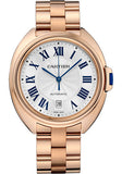 Cartier Cle de Cartier Watch - 40 mm Pink Gold Case - Silvered Dial - WGCL0020