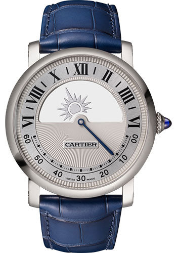 Cartier Rotonde de Cartier Mysterious Day/Night Watch - 40 mm White Gold Case - WHRO0043