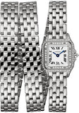 Cartier Panthere de Cartier Triple Loop Watch - 20 mm White Gold Case - Diamond Bezel - White Gold Triple Loop Bracelet - WJPN0011